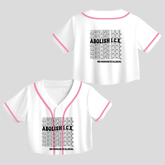 Discover Abolish ICE Crop Top Baseball Jerseys