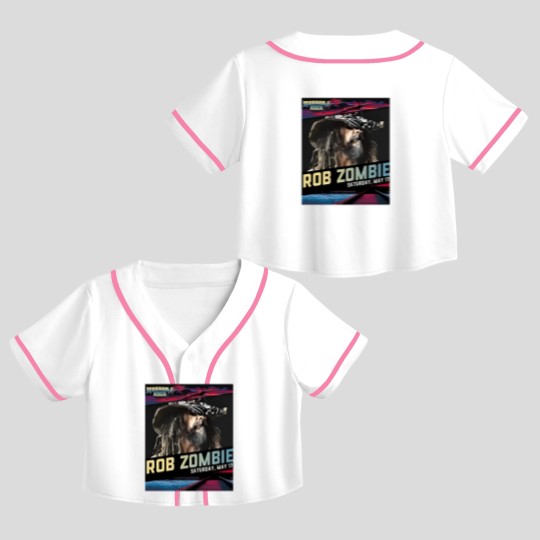 Discover Rob Zombie Boardwalk Rock At Ocean City MD On May 17-18-2025 Crop Top Baseball Jerseys