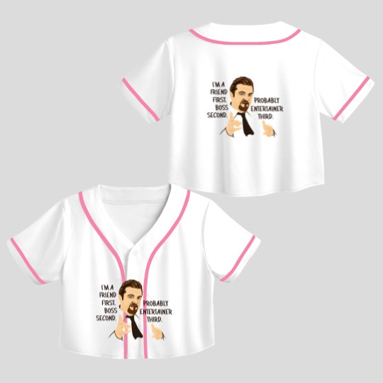 Discover David Brent - The Office Art Quote Crop Top Baseball Jerseys