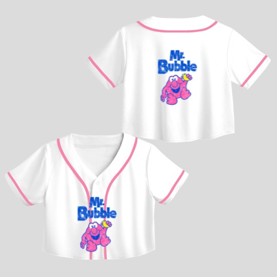Discover Mr Bubble Crop Top Baseball Jerseys
