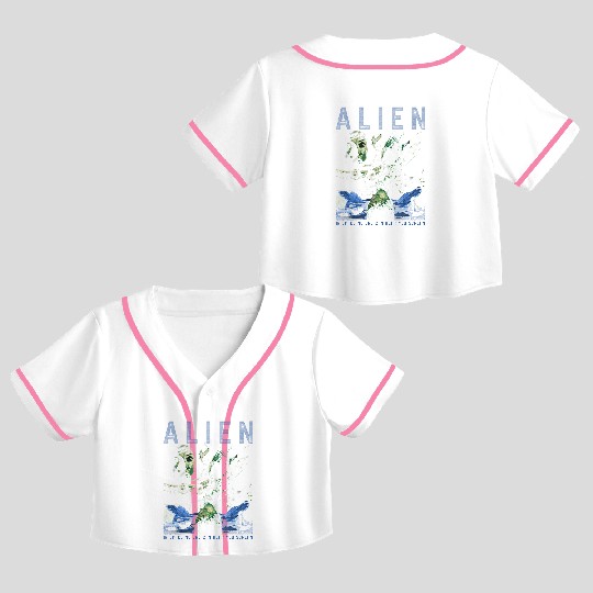 Discover Alien In Space No Once Can Hear You Scream 1979 Retro Sci-Fi Horror Unisex Classic Crop Top Baseball Jerseys