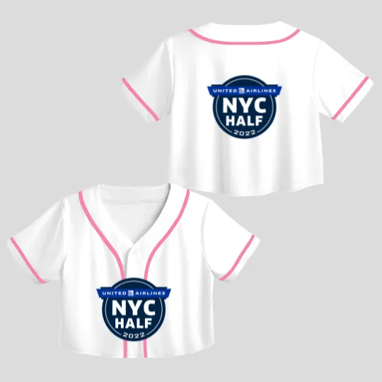 Discover New York Half Marathon Crop Top Baseball Jerseys