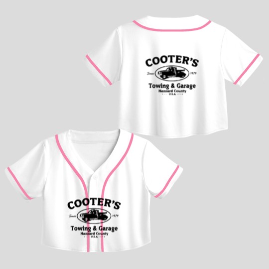 Discover Cooters Garage Crop Top Baseball Jerseys