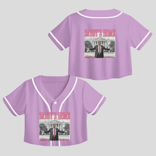 Discover Daddys Home Trump 2024 Crop Top Baseball Jerseys