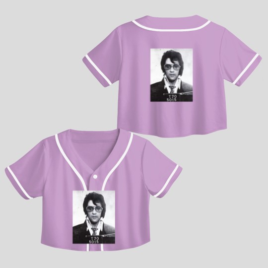 Discover Elvis Presley mugshot - Elvis Presley - Crop Top Baseball Jerseys