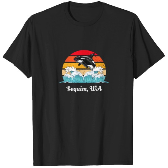 Discover Vintage Sequim WA Distressed Orca Killer Whale Art Custom T Shirts