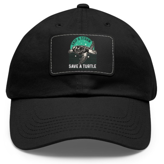 Discover Sea Turtle Turtles Hawaii Ocean Sealife Gift Dad Hat With Leather Patch