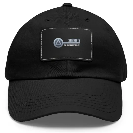 Discover Sobriety Key - Sobriety - Dad Hat With Leather Patch