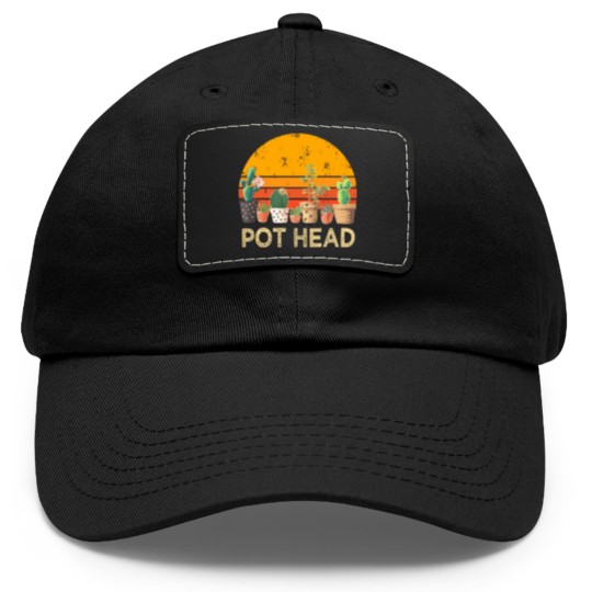 Discover Pot Head Stone Flowers Dad Hat With Leather Patch