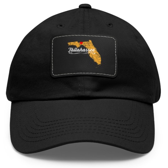Discover City of Tallahassee Florida | Vacation Souvenir - Graphic Dad Hat With Leather Patch