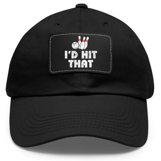 Discover Bowling Dad Hat With Leather Patch - I'd Hit That - Vintage - Gift For Bowlers Dad Hat With Leather Patch