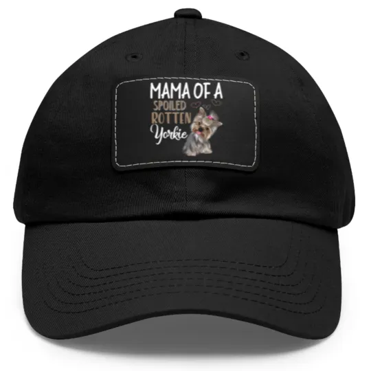 Discover Yorkie Dog Dad Hat With Leather Patch - Yorkie Mom, Dog Lover Gift Dad Hat With Leather Patch