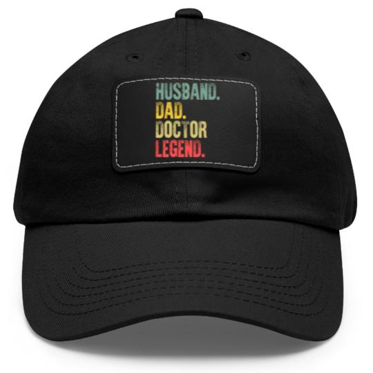 Discover Mens Funny Vintage Dad Hat With Leather Patch Husband Dad Doctor Legend Retro Dad Hat With Leather Patch
