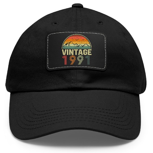 Discover Classic 30th Birthday Gift Idea Vintage 1991 Dad Hat With Leather Patch