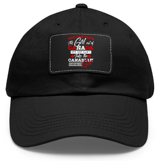 Discover Canadian Girl Women Gifts Maple Leaf Canada Dad Hat With Leather Patch