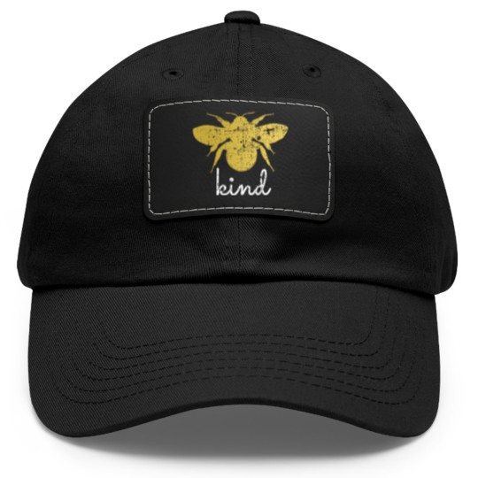 Discover Womens Vintage Be Kind - Bumblebee Bee Kind Kindness Dad Hat With Leather Patch