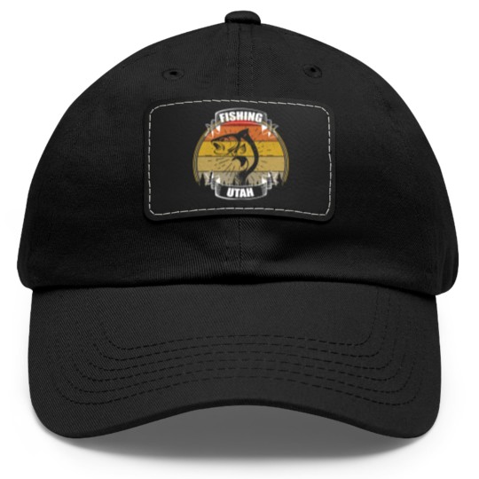 Discover Vintage Sunset Trees Fishing Utah Dad Hat With Leather Patch