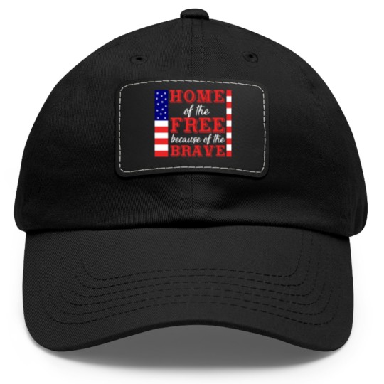 Discover Liberal Dad Hat With Leather Patch, Home Of The Free Because Of The Brave Dad Hat With Leather Patch, Patriotic Dad Hat With Leather Patch, 4th Of July Dad Hat With Leather Patch, Military Wife, Independence Day Dad Hat With Leather Patch