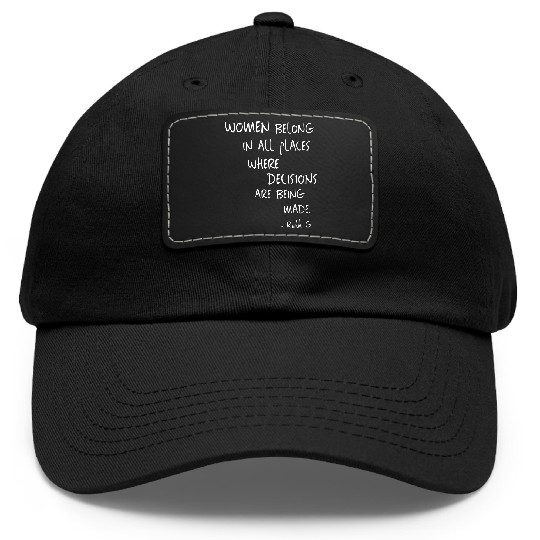 Discover Womens Equal Rights Women Rights Political Feminism Feminist Gift V-Neck Dad Hat With Leather Patch