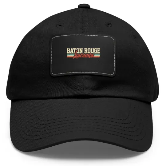 Discover Baton Rouge Louisiana Vintage Gift Dad Hat With Leather Patch