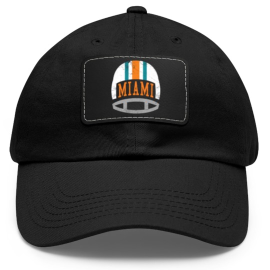 Discover Miami Retro Helmet - Aqua - Dolphins - Dad Hat With Leather Patch