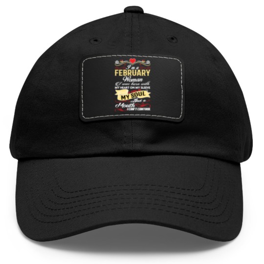 Discover FEBRUARY WOMAN Dad Hat With Leather Patch