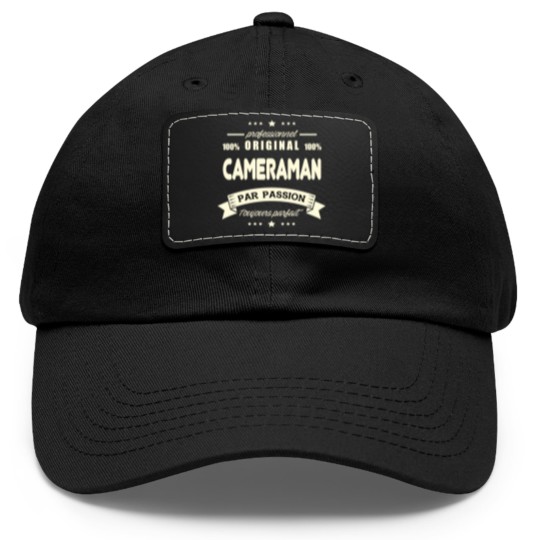 Discover Cameraman Original Dad Hat With Leather Patch