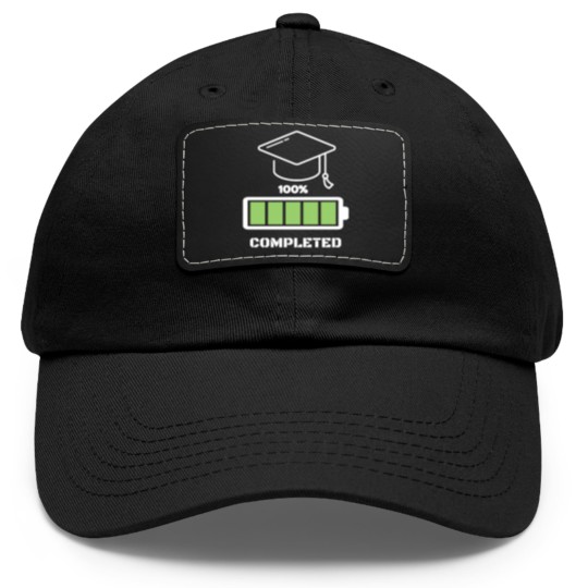 Discover Graduation 100% Completed Dad Hat With Leather Patch Dad Hat With Leather Patch