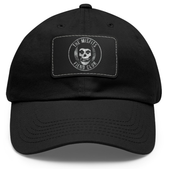 Discover Misfits Fiend Club Faded Dad Hat With Leather Patch