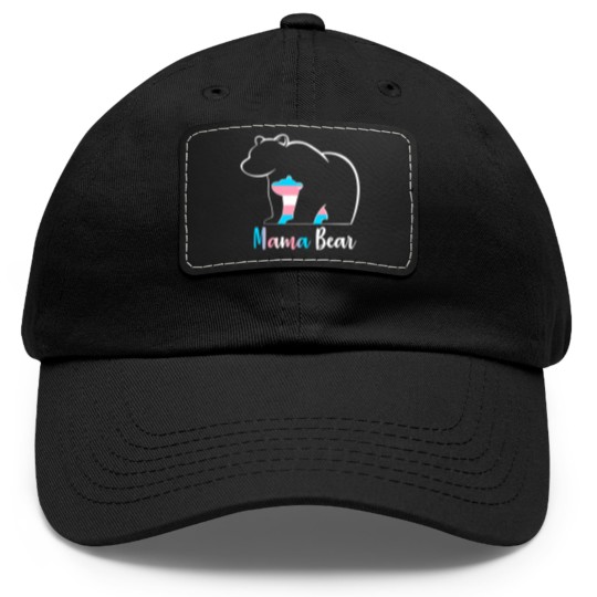 Discover LGBT Mama Bear Transgender Pride Equal Rights Rainbow Flag Dad Hat With Leather Patch