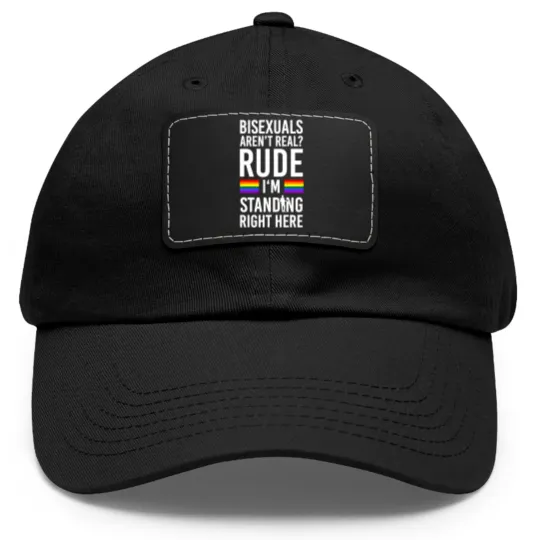 Discover LGBT Dad Hat With Leather Patch