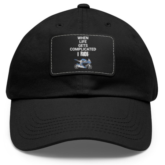 Discover Motorcycle Biker quotes Dad Hat With Leather Patch
