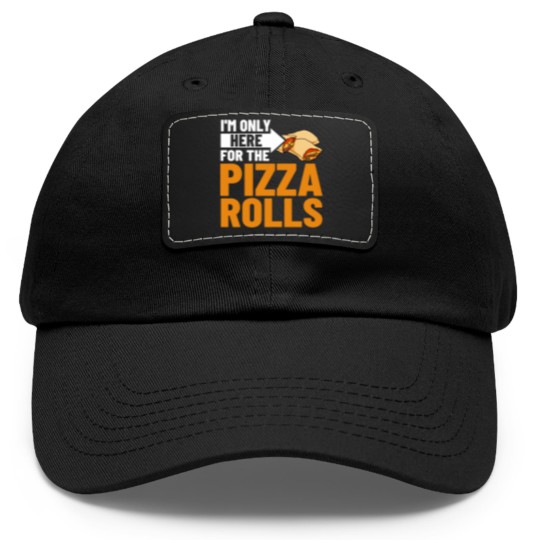 Discover Pizza Rolls Cheese Pepperoni Vegan Dad Hat With Leather Patch