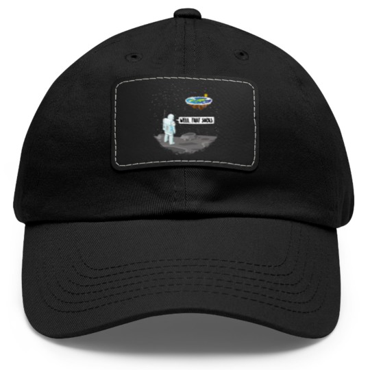 Discover Funny Flat Earth Astronaut - Well That Sucks Dad Hat With Leather Patch