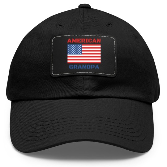 Discover American Grandpa Dad Hat With Leather Patch
