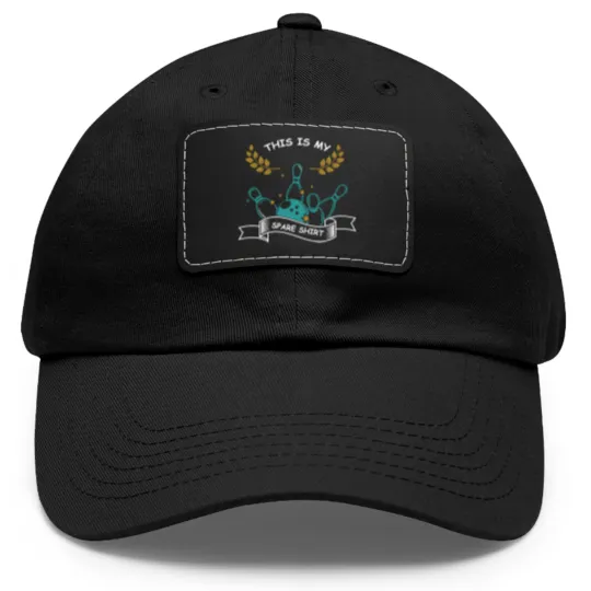 Discover This Is My Spare Dad Hat With Leather Patch Funny Strike Pins Bowling Action Dad Hat With Leather Patch