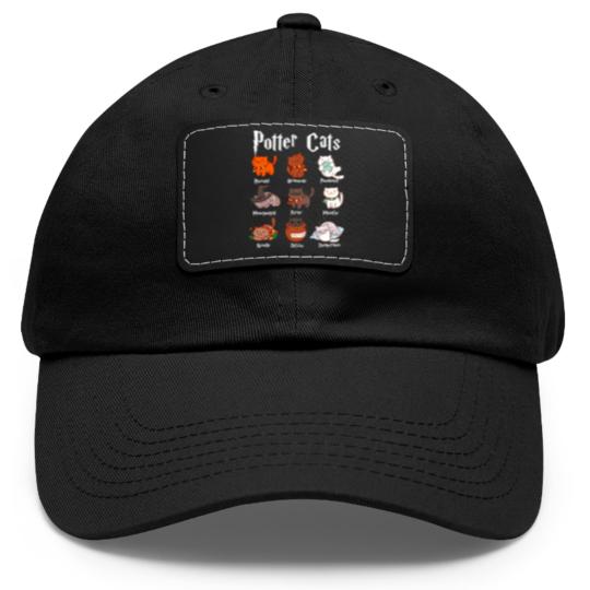 Discover Potter Cats Dad Hat With Leather Patch Funny Gifts For Cat Lovers - Cat - Dad Hat With Leather Patch