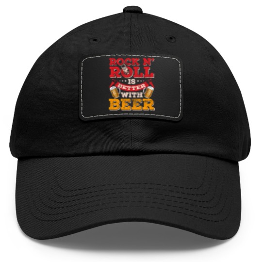 Discover rock n roll beer Dad Hat With Leather Patch