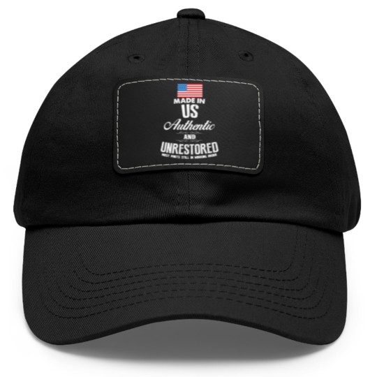 Discover USA - Made in US most parts still in working ord Dad Hat With Leather Patch