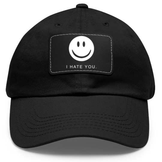Discover I Hate You Face Gamer Hip-hop Juggalo Dad Hat With Leather Patch