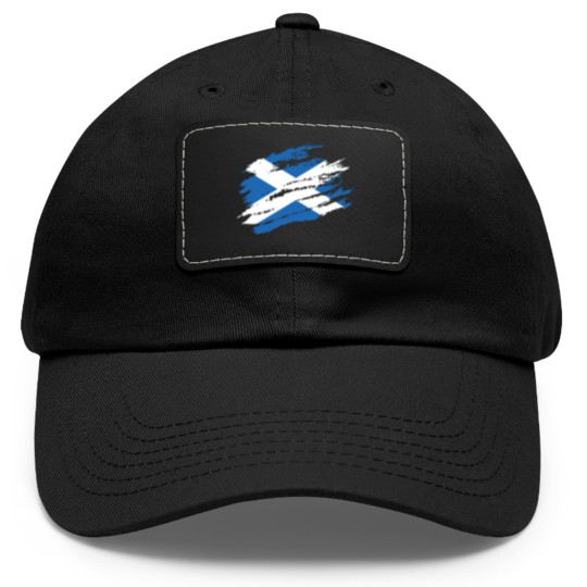 Discover Scottish Flag Scotland Football Rugby Cricket Dad Hat With Leather Patch