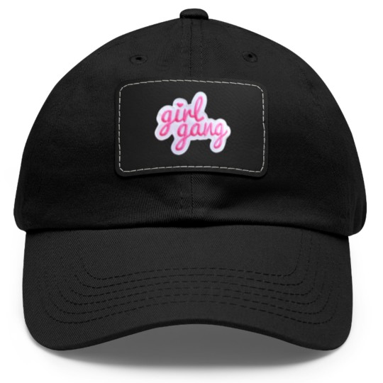 Discover Girl Gang Patch Dad Hat With Leather Patch