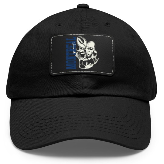 Discover Montreal Football with Player Graphic - Montreal Football - Dad Hat With Leather Patch