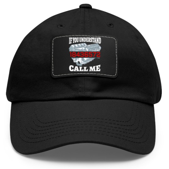 Discover Funny 18436572 Auto Mechanic V8 Muscle Car Firing Order - Funny Mechanic Gift - Dad Hat With Leather Patch
