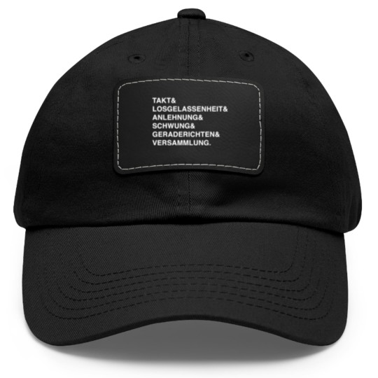 Discover Dressage German Training Scale Equestrian Dressage Dad Hat With Leather Patch