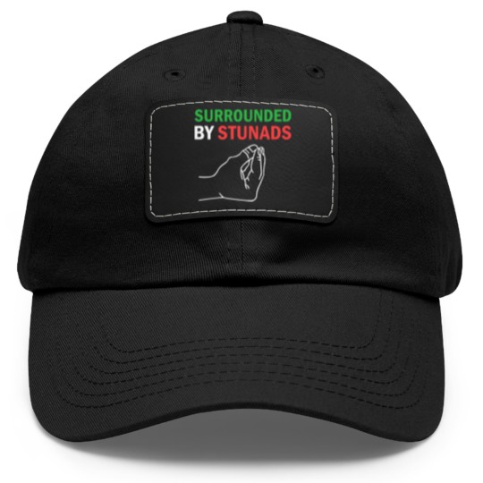 Discover Surrounded by Stunads Funny Italian Sayings Dad Hat With Leather Patch