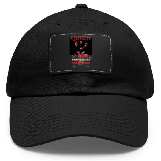 Discover Queen Band Aniversary 50Th, Country Music Dad Hat With Leather Patch, Retro Dad Hat With Leather Patch