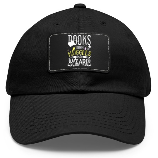 Discover Books turn Muggles into Wizards Dad Hat With Leather Patch