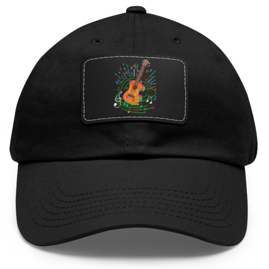 Discover Funny Gift For Family Members Acoustic Guitar Themed Guitar Lovers Guitar Themed Gifts For Men And Women Dad Hat With Leather Patch