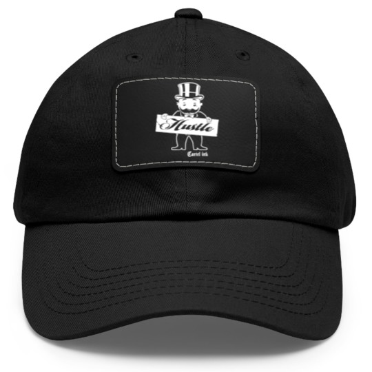 Discover Cartel Ink Hustle Monopoly Man Hustle Dad Hat With Leather Patch Dad Hat With Leather Patch